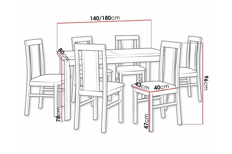 Ruokaryhmä Patrickswell - Huonekalut - Pöytä & ruokailuryhmä - Ruokailuryhmä