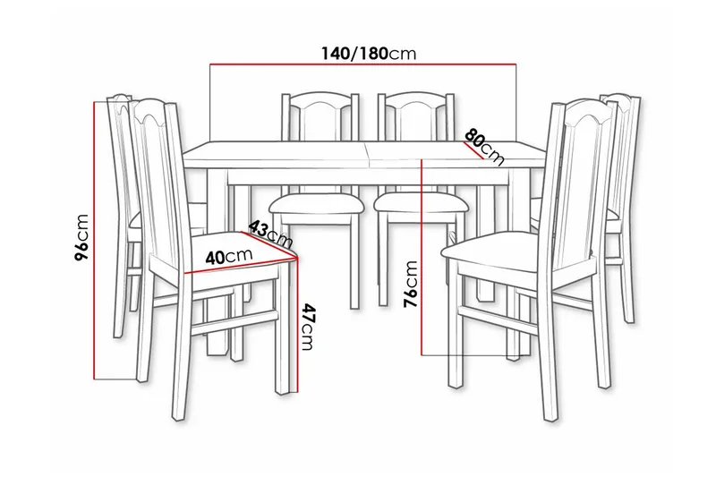 Ruokaryhmä Patrickswell - Huonekalut - Pöytä & ruokailuryhmä - Ruokailuryhmä