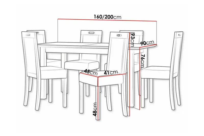 Ruokaryhmä Patrickswell - Huonekalut - Pöytä & ruokailuryhmä - Ruokailuryhmä