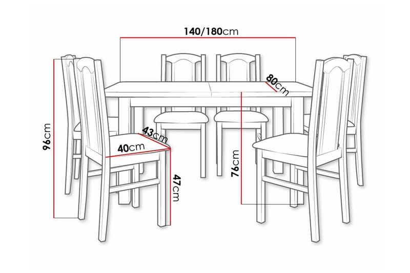 Ruokaryhmä Patrickswell - Huonekalut - Pöytä & ruokailuryhmä - Ruokailuryhmä