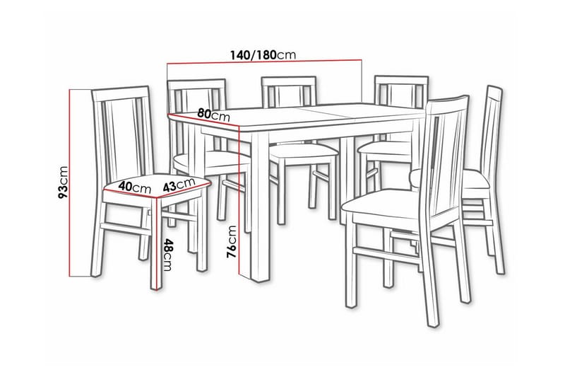 Ruokaryhmä Patrickswell - Huonekalut - Pöytä & ruokailuryhmä - Ruokailuryhmä