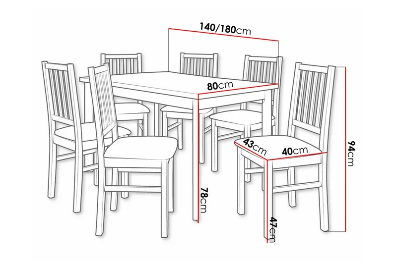 Ruokaryhmä Patrickswell - Huonekalut - Pöytä & ruokailuryhmä - Ruokailuryhmä