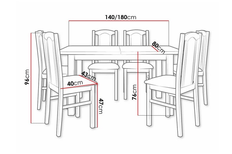 Ruokaryhmä Patrickswell - Huonekalut - Pöytä & ruokailuryhmä - Ruokailuryhmä
