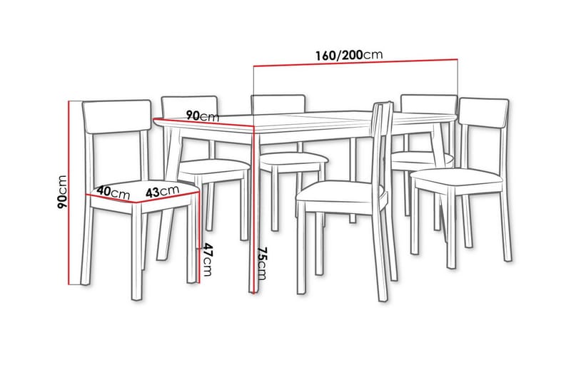 Ruokaryhmä Patrickswell - Huonekalut - Pöytä & ruokailuryhmä - Ruokailuryhmä