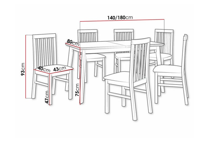 Ruokaryhmä Patrickswell - Huonekalut - Pöytä & ruokailuryhmä - Ruokailuryhmä