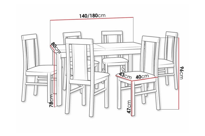 Ruokaryhmä Patrickswell - Huonekalut - Pöytä & ruokailuryhmä - Ruokailuryhmä