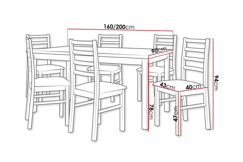 Ruokaryhmä Patrickswell - Huonekalut - Pöytä & ruokailuryhmä - Ruokailuryhmä