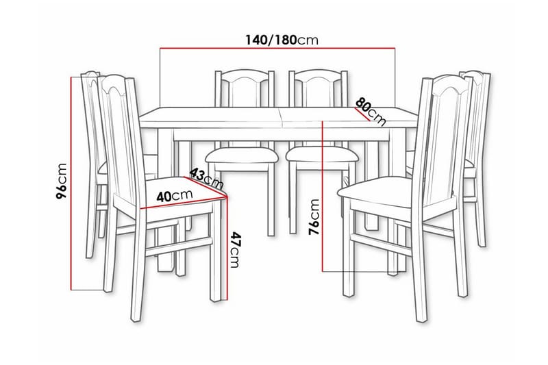 Ruokaryhmä Patrickswell - Huonekalut - Pöytä & ruokailuryhmä - Ruokailuryhmä
