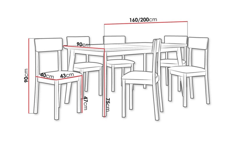 Ruokaryhmä Patrickswell - Huonekalut - Pöytä & ruokailuryhmä - Ruokailuryhmä