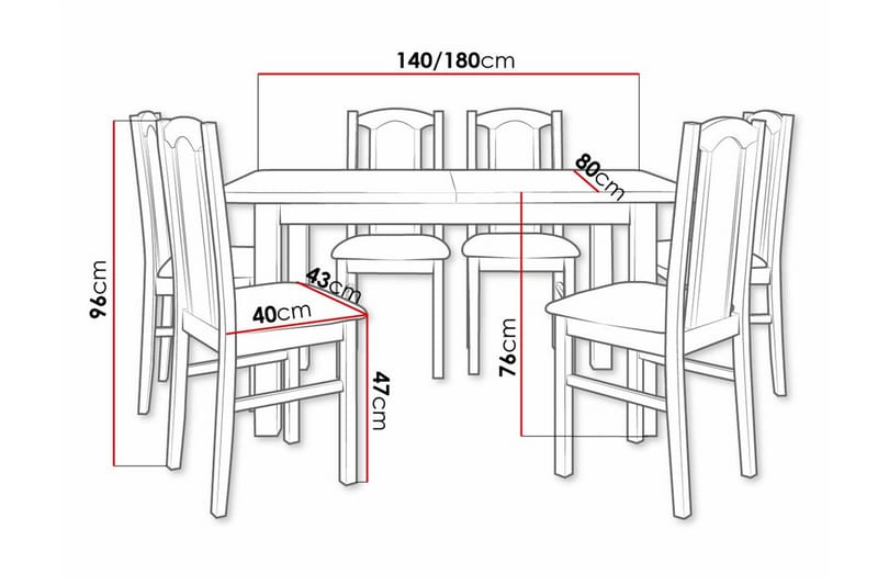 Ruokaryhmä Patrickswell - Huonekalut - Pöytä & ruokailuryhmä - Ruokailuryhmä