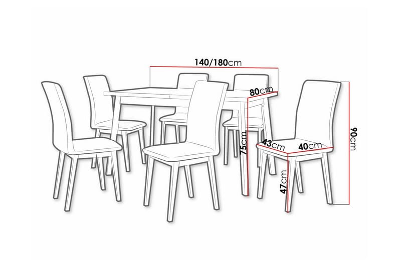 Ruokaryhmä Patrickswell - Huonekalut - Pöytä & ruokailuryhmä - Ruokailuryhmä