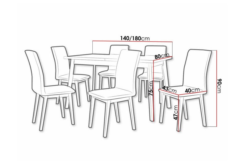Ruokaryhmä Patrickswell - Huonekalut - Pöytä & ruokailuryhmä - Ruokailuryhmä