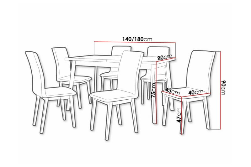 Ruokaryhmä Patrickswell - Huonekalut - Pöytä & ruokailuryhmä - Ruokailuryhmä