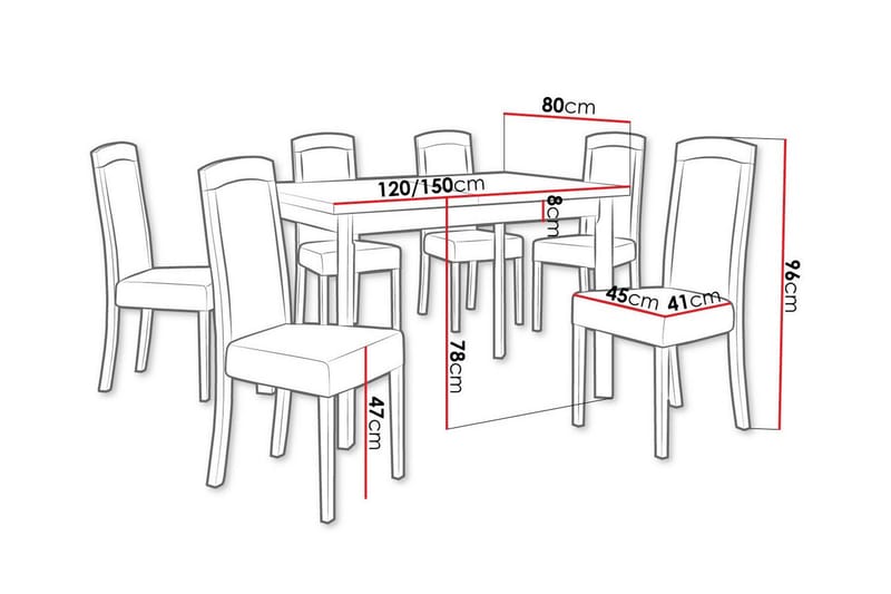Ruokaryhmä Patrickswell - Huonekalut - Pöytä & ruokailuryhmä - Ruokailuryhmä