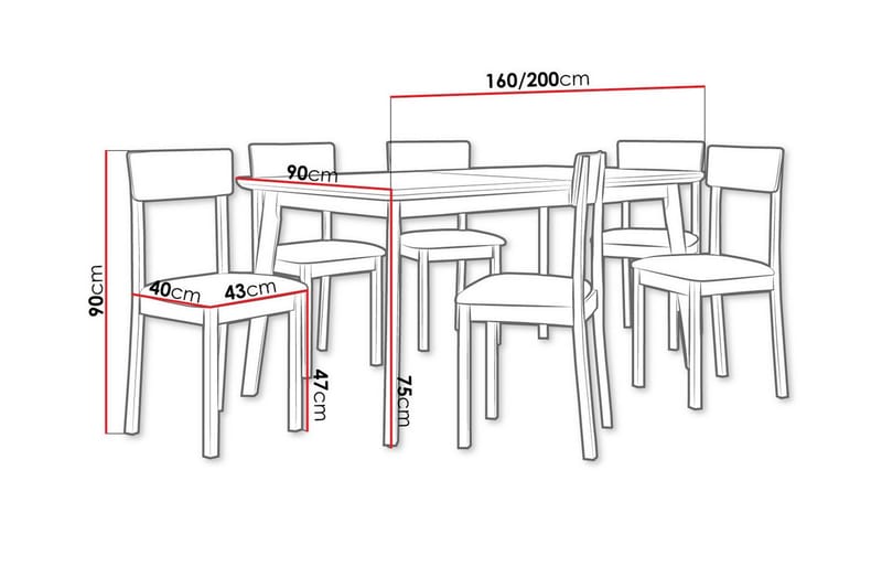 Ruokaryhmä Patrickswell - Huonekalut - Pöytä & ruokailuryhmä - Ruokailuryhmä