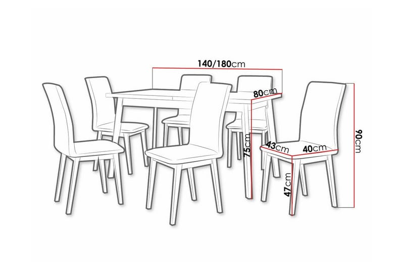 Ruokaryhmä Patrickswell - Huonekalut - Pöytä & ruokailuryhmä - Ruokailuryhmä