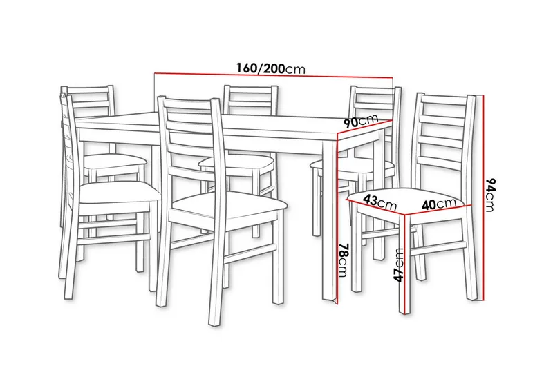 Ruokaryhmä Patrickswell - Huonekalut - Pöytä & ruokailuryhmä - Ruokailuryhmä
