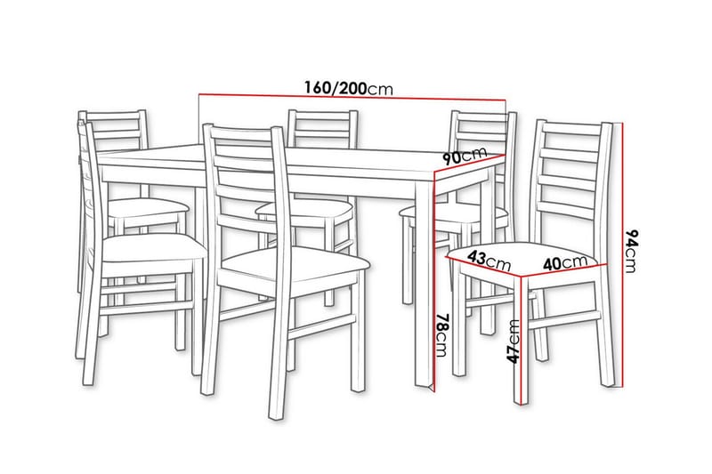 Ruokaryhmä Patrickswell - Huonekalut - Pöytä & ruokailuryhmä - Ruokailuryhmä