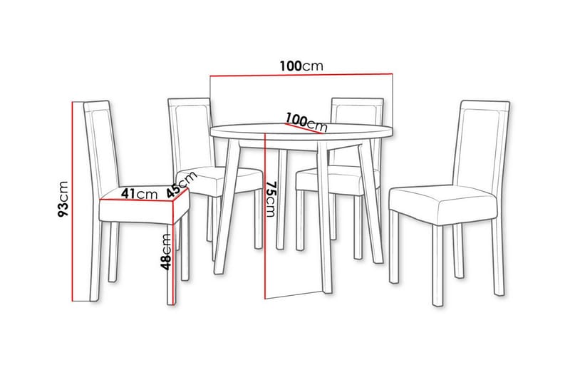 Ruokaryhmä Patrickswell - Huonekalut - Pöytä & ruokailuryhmä - Ruokailuryhmä