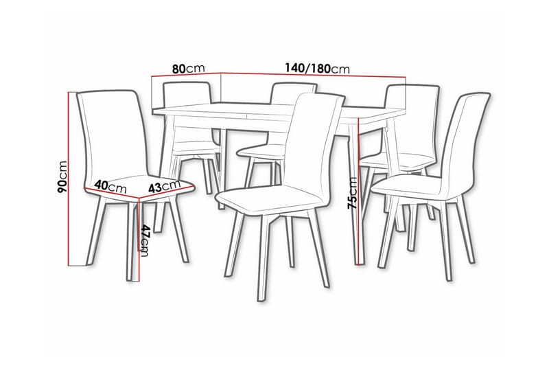 Ruokaryhmä Patrickswell - Huonekalut - Pöytä & ruokailuryhmä - Ruokailuryhmä