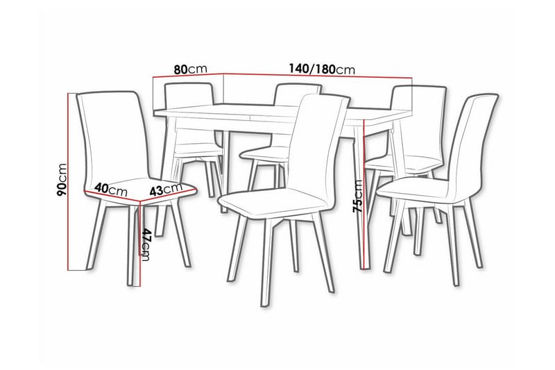 Ruokaryhmä Patrickswell - Huonekalut - Pöytä & ruokailuryhmä - Ruokailuryhmä