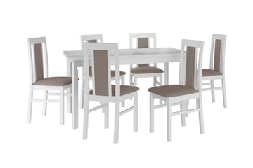 Ruokaryhmä Patrickswell - Beige/Valkoinen - Huonekalut - Pöytä & ruokailuryhmä - Ruokailuryhmä