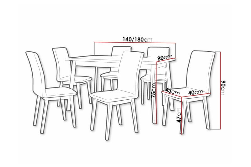 Ruokaryhmä Patrickswell - Huonekalut - Pöytä & ruokailuryhmä - Ruokailuryhmä