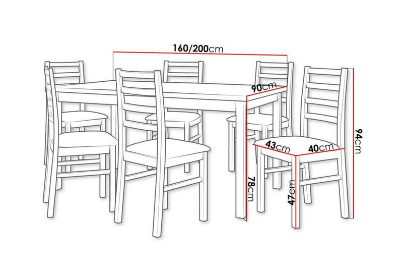 Ruokaryhmä Patrickswell - Huonekalut - Pöytä & ruokailuryhmä - Ruokailuryhmä