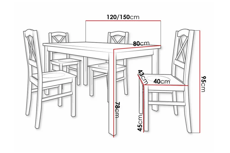 Ruokaryhmä Patrickswell - Huonekalut - Pöytä & ruokailuryhmä - Ruokailuryhmä