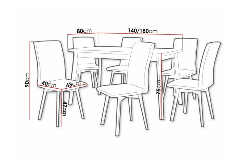 Ruokaryhmä Patrickswell - Huonekalut - Pöytä & ruokailuryhmä - Ruokailuryhmä