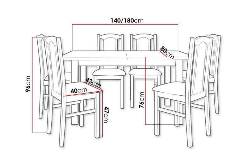 Ruokaryhmä Patrickswell - Huonekalut - Pöytä & ruokailuryhmä - Ruokailuryhmä