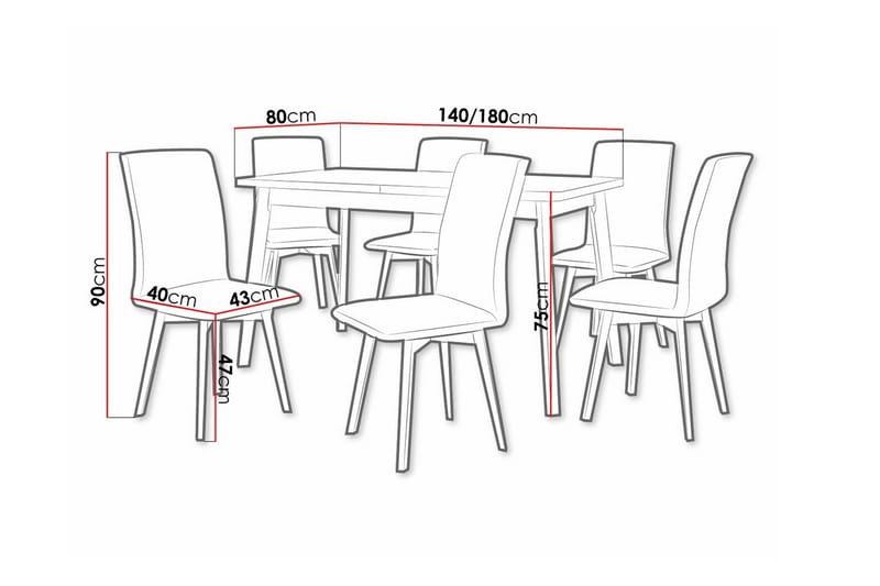 Ruokaryhmä Patrickswell - Huonekalut - Pöytä & ruokailuryhmä - Ruokailuryhmä