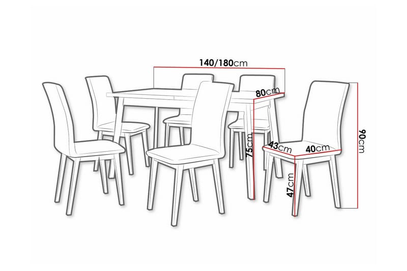 Ruokaryhmä Patrickswell - Huonekalut - Pöytä & ruokailuryhmä - Ruokailuryhmä