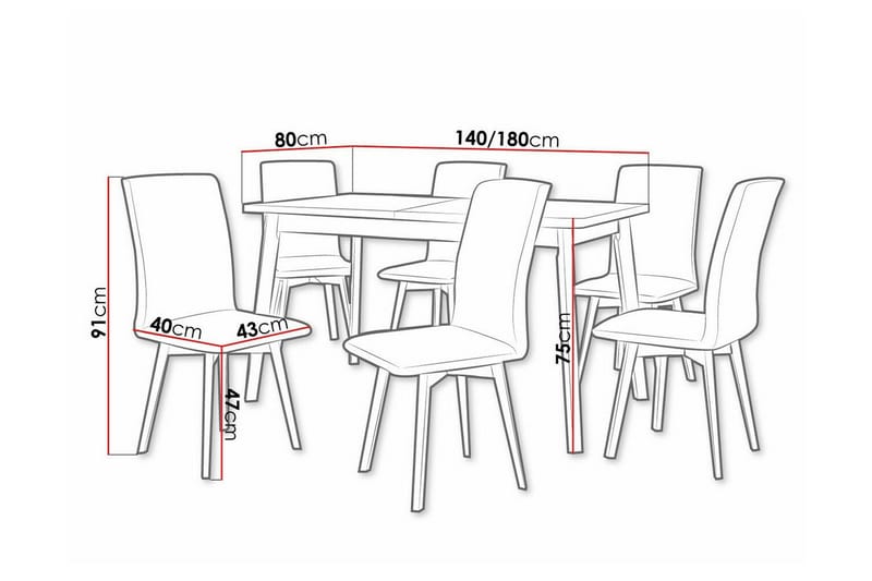 Ruokaryhmä Patrickswell - Huonekalut - Pöytä & ruokailuryhmä - Ruokailuryhmä