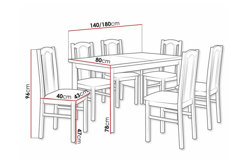 Ruokaryhmä Patrickswell - Huonekalut - Pöytä & ruokailuryhmä - Ruokailuryhmä