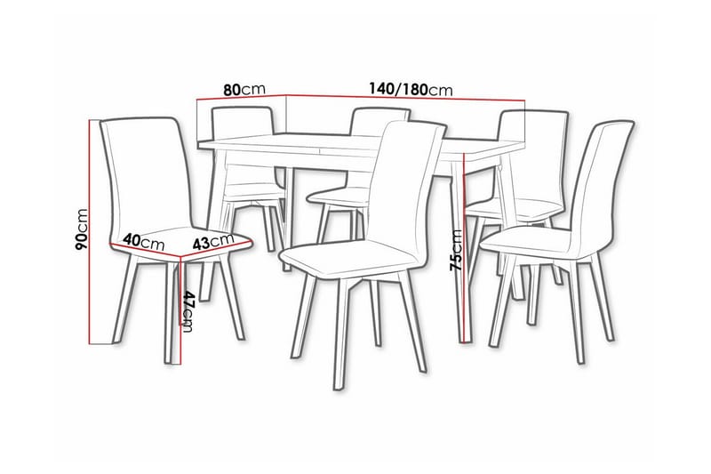 Ruokaryhmä Patrickswell - Huonekalut - Pöytä & ruokailuryhmä - Ruokailuryhmä