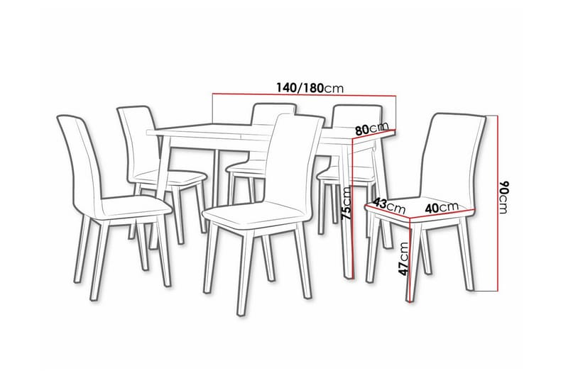 Ruokaryhmä Patrickswell - Huonekalut - Pöytä & ruokailuryhmä - Ruokailuryhmä