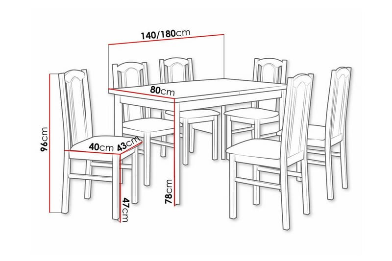Ruokaryhmä Patrickswell - Huonekalut - Pöytä & ruokailuryhmä - Ruokailuryhmä