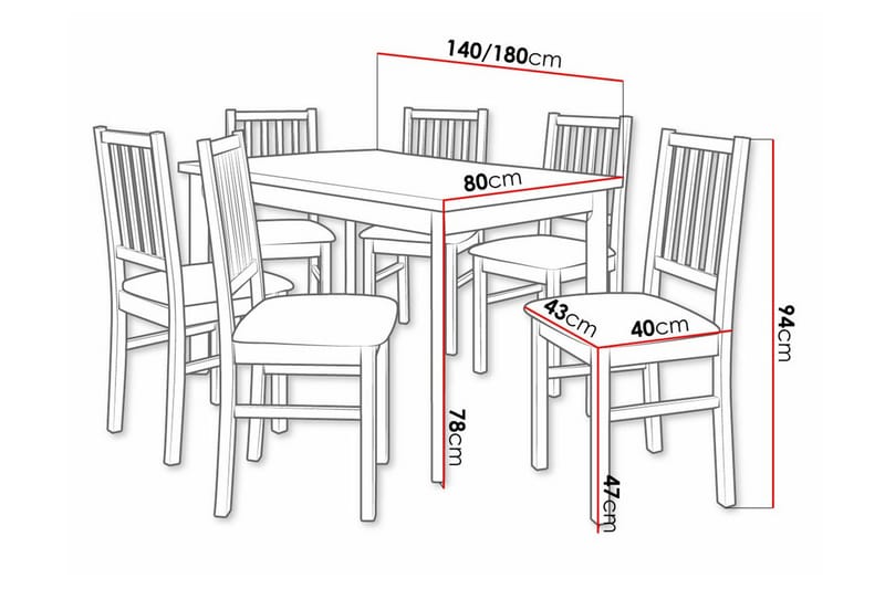 Ruokaryhmä Patrickswell - Huonekalut - Pöytä & ruokailuryhmä - Ruokailuryhmä