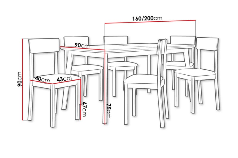 Ruokaryhmä Patrickswell - Huonekalut - Pöytä & ruokailuryhmä - Ruokailuryhmä