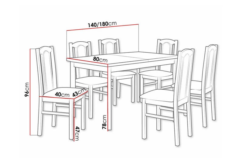 Ruokaryhmä Patrickswell - Huonekalut - Pöytä & ruokailuryhmä - Ruokailuryhmä