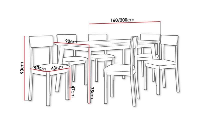 Ruokaryhmä Patrickswell - Huonekalut - Pöytä & ruokailuryhmä - Ruokailuryhmä