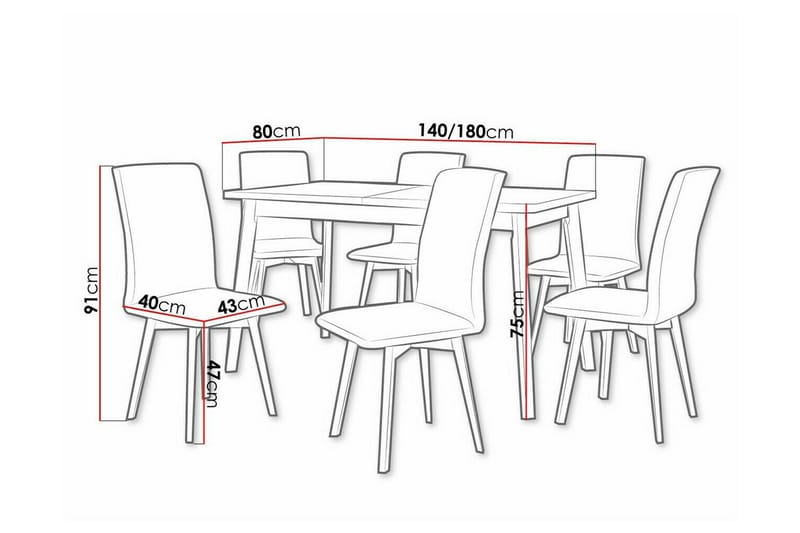 Ruokaryhmä Patrickswell - Huonekalut - Pöytä & ruokailuryhmä - Ruokailuryhmä