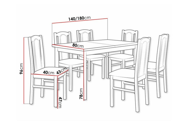 Ruokaryhmä Patrickswell - Huonekalut - Pöytä & ruokailuryhmä - Ruokailuryhmä