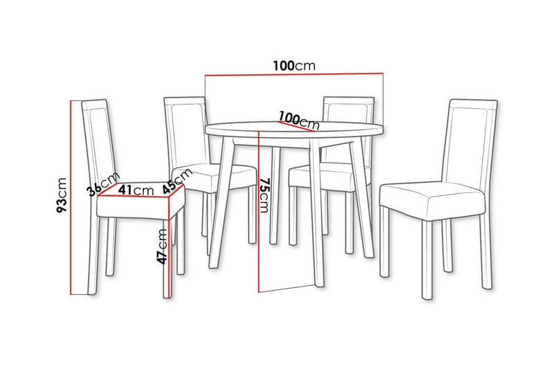 Ruokaryhmä Patrickswell - Huonekalut - Pöytä & ruokailuryhmä - Ruokailuryhmä