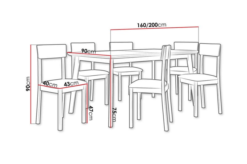 Ruokaryhmä Patrickswell - Huonekalut - Pöytä & ruokailuryhmä - Ruokailuryhmä