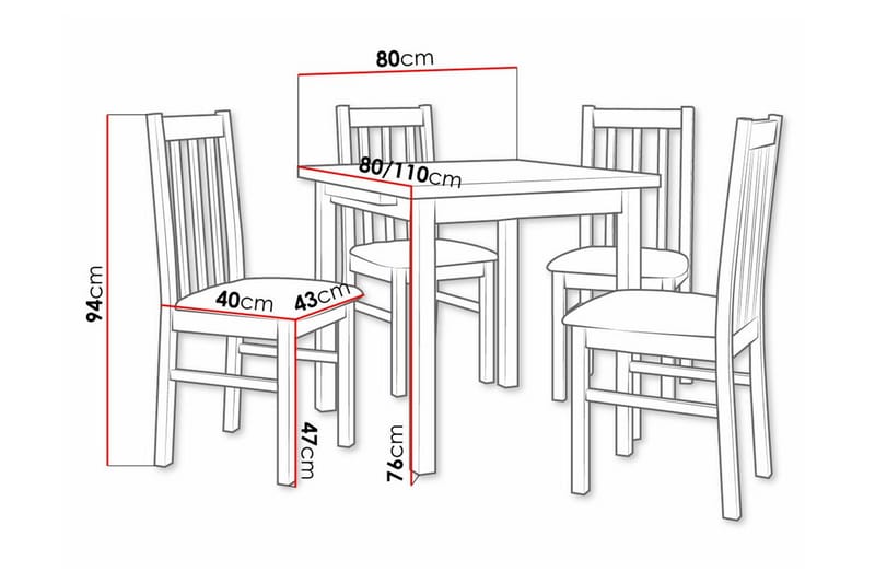 Ruokaryhmä Patrickswell - Huonekalut - Pöytä & ruokailuryhmä - Ruokailuryhmä