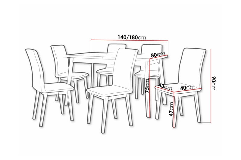 Ruokaryhmä Patrickswell - Huonekalut - Pöytä & ruokailuryhmä - Ruokailuryhmä