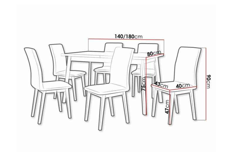 Ruokaryhmä Patrickswell - Huonekalut - Pöytä & ruokailuryhmä - Ruokailuryhmä