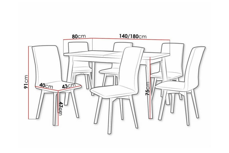Ruokaryhmä Patrickswell - Huonekalut - Pöytä & ruokailuryhmä - Ruokailuryhmä
